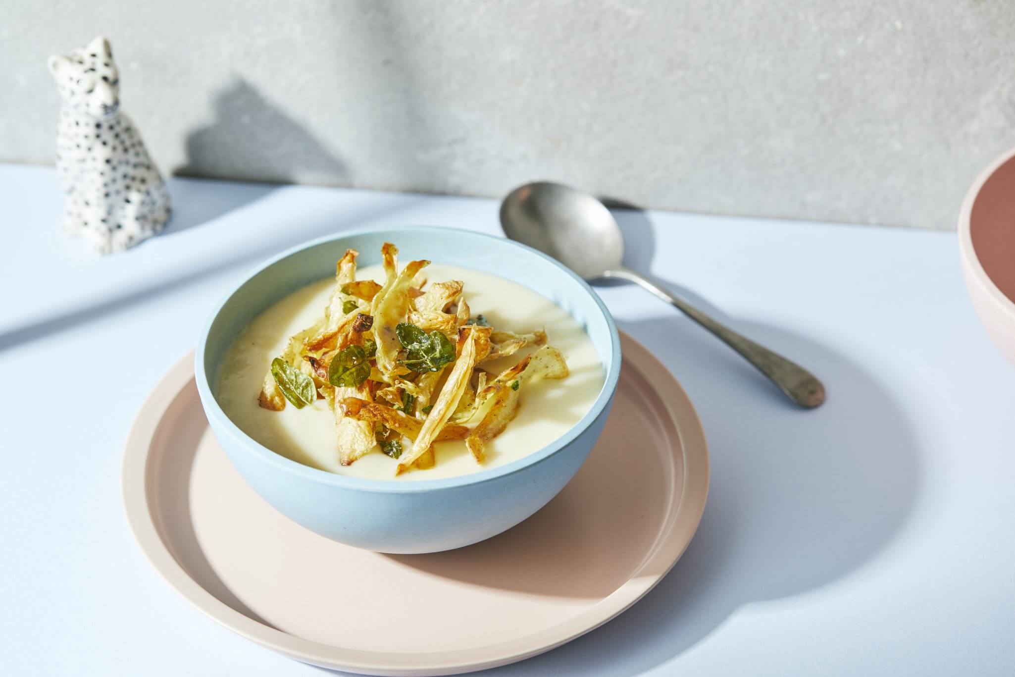 Low Carb Creamed Potato, White Bean & Leek Soup with Crispy Potato Skins - Mitolo Family Farms