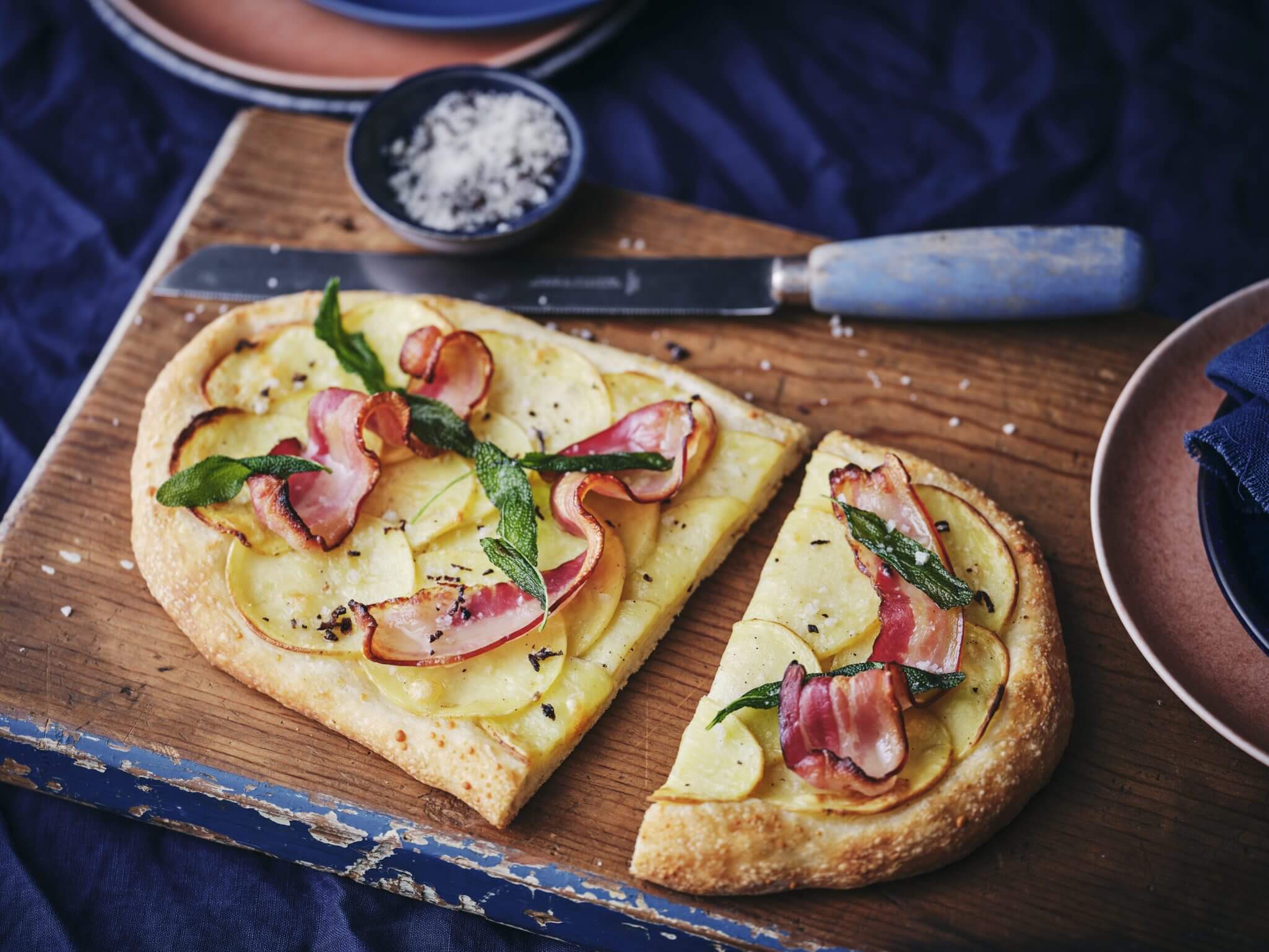 Georgina Potato, Pancetta & Truffle Pizza - Mitolo Family Farms
