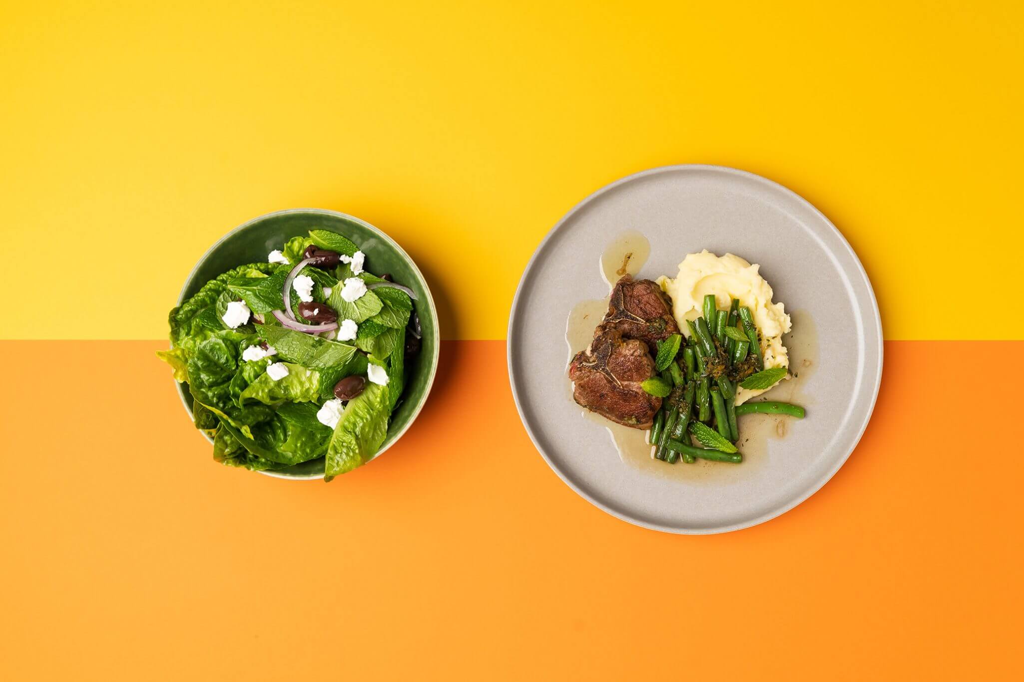 Rosemary Lamb Chops with Mashing Potatoes Mitolo Family Farms